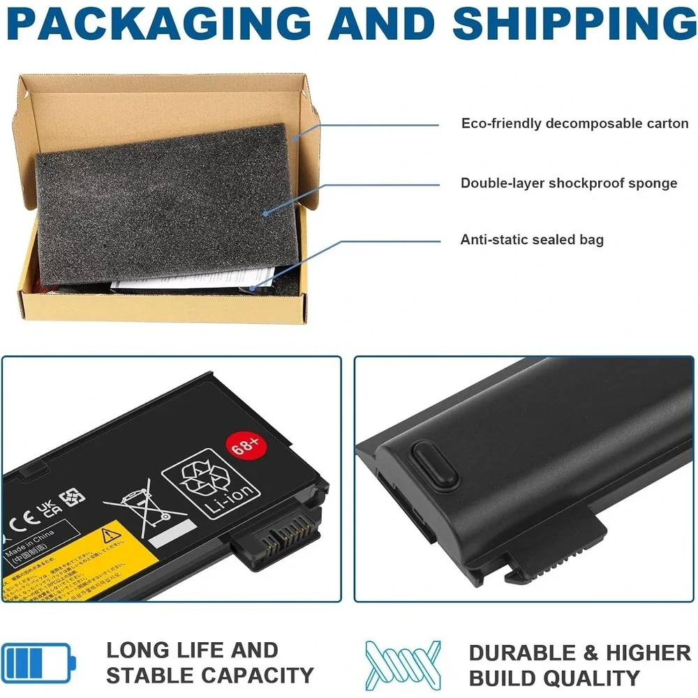 68+‎ 45N1128 Battery for Lenovo ThinkPad T440 T450 T460 T470 X240 X250 X260